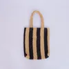 round designer handbag small basket bag luxury handbag tote bag fashion Designer bag Straw bag beach bag Fashion Mesh Hollow Woven for Summer sunset light