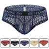 Cuecas homens bikini calcinha 2024 roupa interior sexy briefs transparente renda malha gay pênis bolsa homem sleepwear ver através