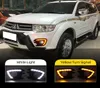 2 шт. светодиодные DRL для Mitsubishi Pajero Sport Montero Sport 2013 2014 2015 дневные ходовые огни противотуманные фары крышка стайлинга автомобилей3295865