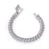 S925 Sterling Silver Chain for Men 10mm Wide High Quality Silver 925 Jewelry Cuban Moissanite Mens Bracelet