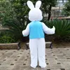 2024 Blanc Bunny Bugs Costumes De Mascotte De Noël Fantaisie Robe De Personnage De Dessin Animé Costume Costume Adultes Taille Carnaval Pâques Publicité Thème Vêtements