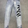 designer lila jeans stor storlek 40 män kvinnor purplar märke jeans raka byxor streetwear denim byxor mans mode multicolour punk byxa mens hiphop jeans