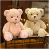 Stuffed & Plush Animals 2024 Valentines Day New Cute Teddy Bear Cartoon P Toy Couple Gifts To Soothing Sleep Pillows Exquisite Activit Dhovq