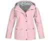 Giacche da donna Cappotto invernale Giacca da donna Solid Rain Jacket Outdoor Plus Impermeabile con cappuccio impermeabile Giacca a vento leggera2377931