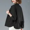 Vestes pour femmes Mode mince court printemps automne manteau femme 2024 été chemises de protection solaire veste décontracté hauts vêtements résistants au soleil