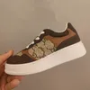 Kid Designer Trainer Sneakers Casual Shoes Fashion Low Top Shoe Platform Läder gummi Sloe STORLEK 26-35