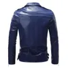 Черная мужская ветрозащитная байкерская кожаная куртка, красно-коричневая синяя куртка из искусственной кожи, модное повседневное пальто, мужские топы, верхняя одежда S-4XL 5XL 240227