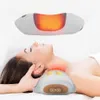 Chiropractic szyi poduszka poduszka ogrzewanie wibrujący masażer na szyję rozluźnia bólu szyjki kręgosłupa.