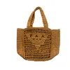 Bolsa de sacola bolsa de gola palha de praia malha hollow woven para verão ombro ombro de verão transparente feminino luxuros de luxo bolsa