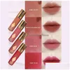 Lip Gloss 6 Cores Espelho Esmalte Dudu Maquiagem Natural Antiaderente Copo Branco Batom Coreano Profissional Gota Entrega Dhivp