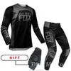 2022 Dirt Mofox Mtb Jersey Pantolon Dişli Seti MX Combo Motosiklet Kıyafet Motokros Yarışı Enduro Suit Erkek Off-Road Moto Eldiven Kitleri