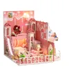 Arkitektur/DIY House Diy Doll House Casa DIY Miniature Dollhouse med möbler Toys For Children Birthday Present Creative Gift K029