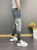 Jeans para hombres Moda Casual Pantalones de harén de mezclilla sueltos para hombres Primavera y otoño Hip-hop Gradiente Ropa holgada de lujo Ropa de diseñador