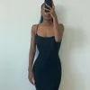 Elegant bodycon maxi klänning kvinnor sommar 2024 ärmlös rygglös sexig kläder fest klubb sundress svarta födelsedagsklänningar kläder