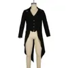 Fashion Men Tailcoat Mens Jacket Victorian Black Breathable Retro S-4XL Size S~4XL Soft Steampunk Clothes Coat 240228