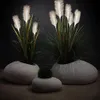 LED Reed Optical Fiber Light LED PAMPASGRASS LAMP GRUND MONTERAD LAMP Outdoor Dekorativa Landscape Lights Solar Lights