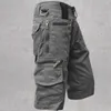 Men's Shorts Stylish Short Pants Mid Waist Summer Cargo Sweat Absorbing Zipper Pocket