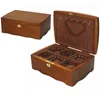 Jewelry Pouches 2024 Solid Wood Storage Box With Lock Large Capacity Walnut Bracelet High-End Luxury Gift