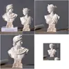 Europäische Anna Apollo Gips Kopf Figur Kunst Scpture Dekor Retro Figur Charakter Harz Statue Home Ornament R5252 T200619 Drop Del Dhgwk