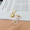 Dangle Earrings Floral Daisy Zircon Exquisite Flower Stud Party Jewelry