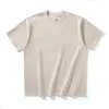 2024デザイナー半袖の夏の男性女性純粋な綿の通気性ヘビー級TシャツルーズファッションブランドInstagramバッキングソリッドカラーハーフスリーブ