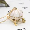 Pendant Necklaces Exquisite Pumpkin Carriage Necklace For Women Can Be Opened Shiny Geometry Choker Jewelry Accessories