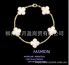 V bangle Fan V Gold High Version Fan Family Clover Five Flower Bracelet Female White Fritillaria 18k Rose Gold Purple Jade Marrow