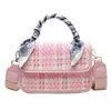 Sacs de soirée Light Luxury Style Summer Sac Femme Foulard en soie Large bande Bandoulière Tempérament Petit sac à main carré