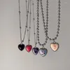 Colliers pendants jcymong 2024 coeur rouge noir pour femmes perles de couleur argent clavicule chian papillon amour bijoux cadeau