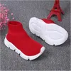 Fashion Children's Sports Shoes High-top Boots Breathable Net Elastic Fabric Kids Boys Girls Causal Sneakers Toddler baby Botas