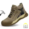 Boots Dian Sen 2024 Safety Shoes For Men Non Slip Male Light Breathable Work Steel Toe Cap Anti Puncture Hombre Botas