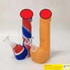 Silicone Penis Dick Smoking Pipes High Quality New Portable Sexy Water Pipe With downstem glass bowl for Hookahs in stock ZZ