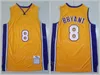 Drużyny koszykówki Bryant Jerseys 8 24 Bean The Black Mamba Sport Wear Just Don Shorts 2001 2002 1996 1997 Stitch Team National 2012 Yellow Blue Purple High School Man