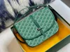 Designer PM Messenger Bag Green Sky Blue Yellow White Fashion Hand Painted Pattern Women's Luxury Crossbody Wallet Shoulder Hand Saddle Bag