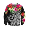 Sweats à capuche pour hommes HX Splicing Hommes Sweat-shirt 3D Graphique Pohnpei Tribu Polynésienne Tatouage Imprimé Floral Sweatshirts Casual Harajuku Vêtements