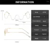 Оправы для солнцезащитных очков, винтажная волнистая форма, более тонкий вид, оправа для очков с бриллиантами, женские поддельные очки, декоративные без линз