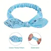 Grampos de cabelo Paisley Imprimir Boho Head Band Soft Headband Vintage Bowknot Elastic Bands Acessórios para mulheres