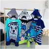 Badhanddoek Baby Met Capuchon Cartoon Met Hoed Badjas Strand Grote Absorberende Kindercape Drop Levering Huis Tuin El Supplies Dhpa3