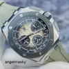 Pilot Bilek AP AP Tourbillon kol saati Kraliyet Meşe Ofshore 26420so Füme Çöl Sarı Seramik Halka Hassas Çelik Malzeme Zamanlama Fonksiyonu Erkekler İzle 43mm CO