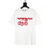 レットとドットファッションTシャツの女性シャツのレディースTシャツデザイナー刺繍文字付きドットファッションTシャツ