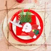 Serviessets Kerstdecoratie Sneeuwpop Vork Eettafel Bestekset En