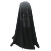 Vêtements ethniques One Piece Amira Hijab Strass Headwear Femmes musulmanes Prêt à porter une écharpe de prière instantanée Couverture complète Foulard Châle