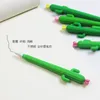 Милая мультяшная ручка для снятия давления кактус, мягкий клей, нейтральный студенческий креативный канцелярский товар в форме опунции