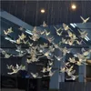 Party Decoration High-Quality Acrylic Transparent Bird Crystal Pendant Romantic Wedding Celebration Decoration Hummingbird Aerial Drop Dhcwg