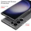 Samsung Galaxy S24 Ultra A55 A35 Anti-Scratchハード保護電話カバーの衝撃スリムアクリル透明な透明な透明なケース