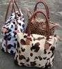 3 Style Fashion Cow Leopard Stripe Print Handbag Duffel Bag Leopard Travel Bag Girl Large Capacity Travel Bag KJJ2845048350