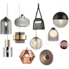 Pendelleuchten Moderne hängende Loft-Glas-Glanz-Licht-LED-Industrie-Dekor-Leuchten für Küchen-Restaurant-Kronleuchter-Lampe