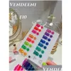 Vernis à ongles réfléchissant paillettes paillettes gel couleur néon FL Erage pigment art manucure tremper émail vernis UV 230712 livraison directe Dhq5C