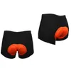 Underpants homens mulheres 3d acolchoado bicicleta de secagem rápida roupa interior à prova de choque grosso esponja de silicone almofada respirável malha bicicleta ciclismo shorts