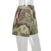 Shorts Dames Shorts Camouflage Mode Elastische taille Rechte pijpen Broek Zomer 2022 Casual vrouwelijke bodems Sexy streetwear